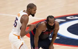 詹姆士呢？柯瑞41投55分，杜蘭特55投86分