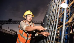 這個國慶我堅守丨高鐵建設不停歇 台州玉環800多名工人堅守一線「保工期」