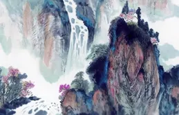 範文升的山水畫，巍峨雄偉，靈動靜謐