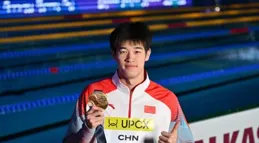祝賀！中國男子遊泳隊世錦賽接力奪金