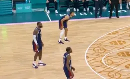 怎能不淚流滿面？詹姆士、杜蘭特和柯瑞首次正式比賽同隊出場