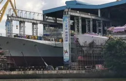 向全球宣布，6000噸的054B型護衛艦雙面盾全電推進，高超彈或上艦