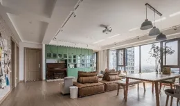 204㎡北歐混搭風，全明布局，清新配色，四口之家的浪漫新生活！