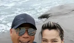 端午節汪涵與巫啟賢夫婦長沙小聚，巫啟賢滿頭白發與老婆像父女