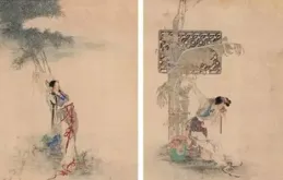 周培春畫作：清末畫家美人圖