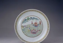 乾隆禦用款鳳紋銅碗帶托盤