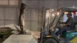 「9·18」當天，台灣島內唯一的慰安婦紀念銅像被移除