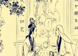 女子半夜醒來，見梁上一條白蛇，白蛇說：明日不能出嫁