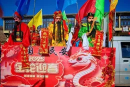 禮縣永坪鎮：歌舞辭舊歲 社火鬧新春