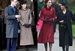 凱特王妃帶火一種穿搭叫「白色大衣+高領衫+半身裙」，和威廉好甜