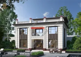 新中式風格農村別墅，內建地下室，大氣美觀又實用