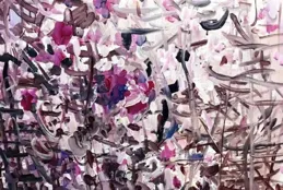 朱明弢【慢慢綻放】丨線條與色塊自由蔓延，引領觀者進入夢境花園