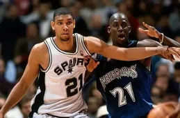 2.11公尺的鄧肯，2.11公尺的賈奈特，沒有對比就沒差距