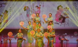 周子清在家鄉浦江舉辦戲曲繪畫展