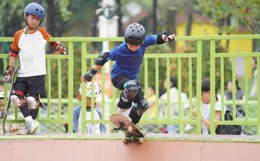 滑板少年逐夢青春，「體育+公園」新場景助力十五運