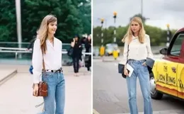 酷感與隨性碰撞，黑色牛仔褲加白色無袖衫，夏季經典穿搭哲學！