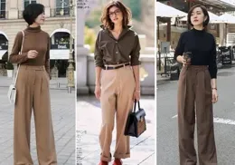 40+中年女人夏天穿闊腿褲時，建議搭這「4種」上衣，時髦顯氣質！