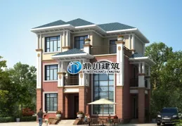 寬12公尺，造型簡單施工易，這兩棟別墅都很好，主體造價20多萬