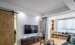 85㎡原木風裝修完工實景-諸暨寶龍世家