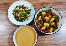 老公做的晚飯，一周七天不重樣，葷素搭配，全家愛吃，實在太贊了